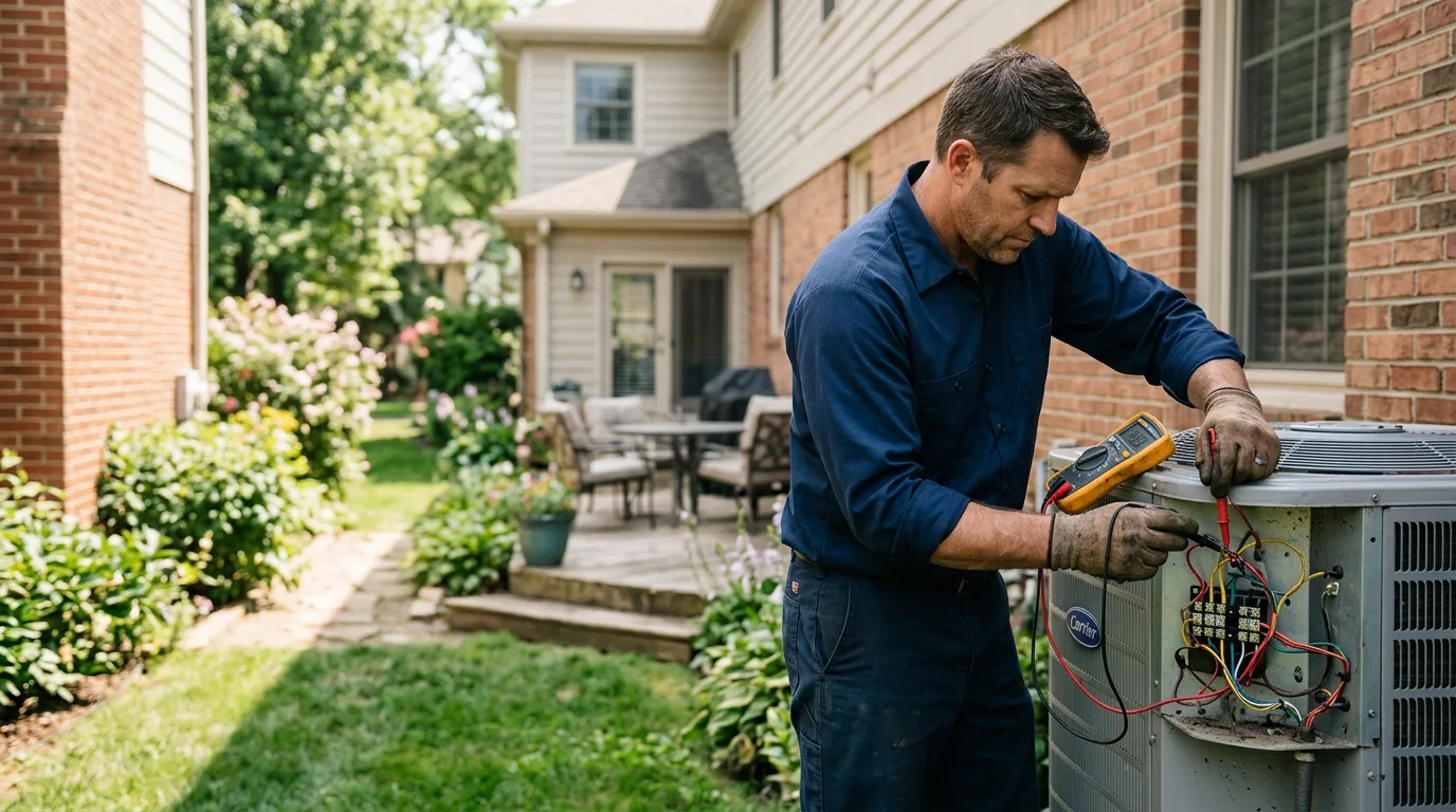HVAC technician working near Fleetwood, PA